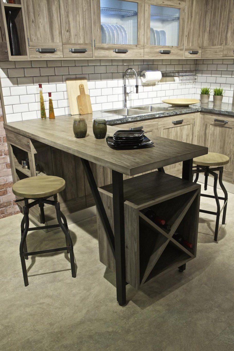 Каменные кухня современный стиль