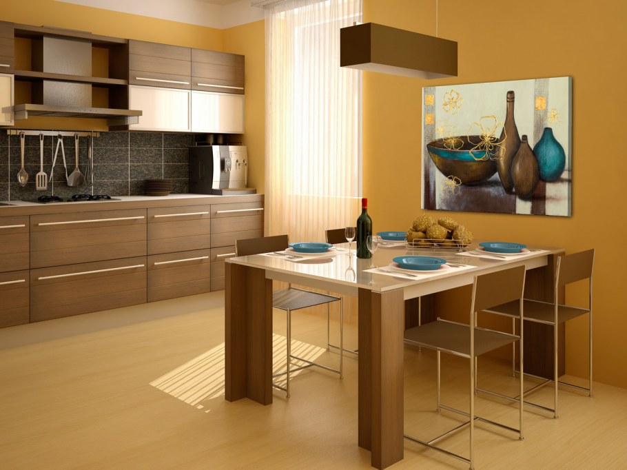 Кофейная кухня в интерьере