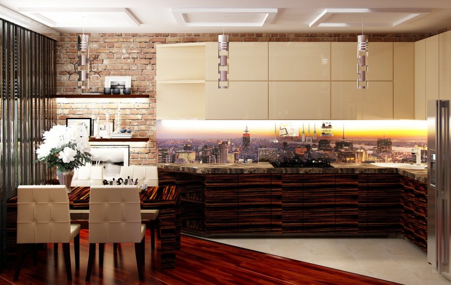 Кухня Неоклассика бежевая