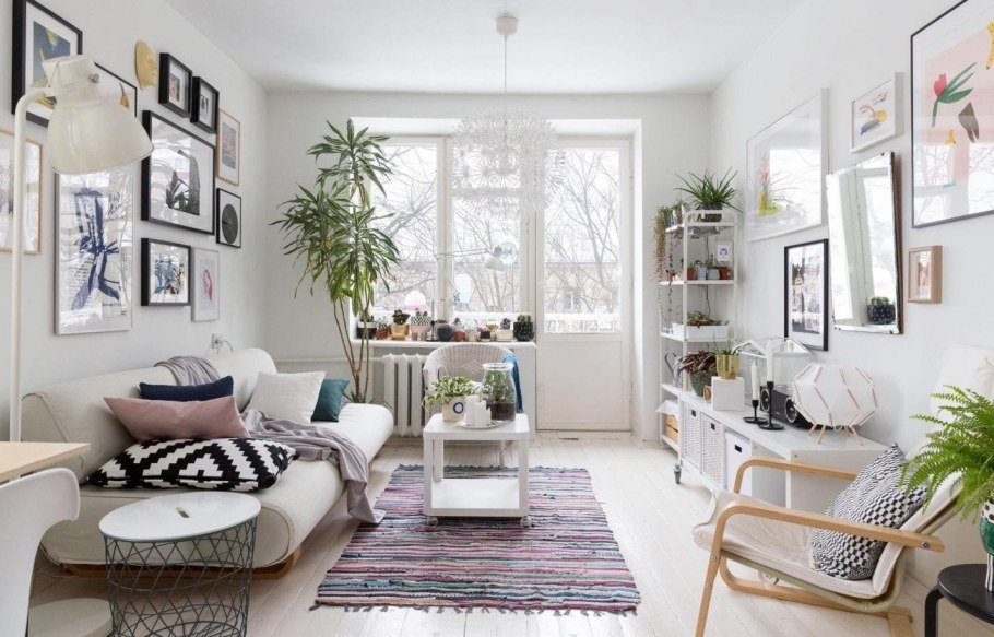 Хрущевка гостиная Сканди