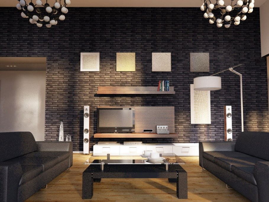 Кирпичная кладка в интерьере