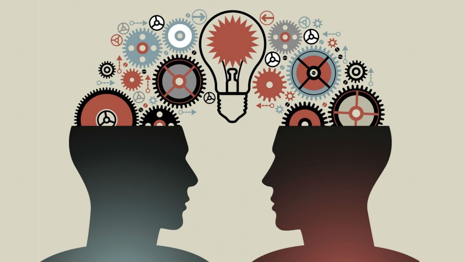 Человек с шестеренками в голове