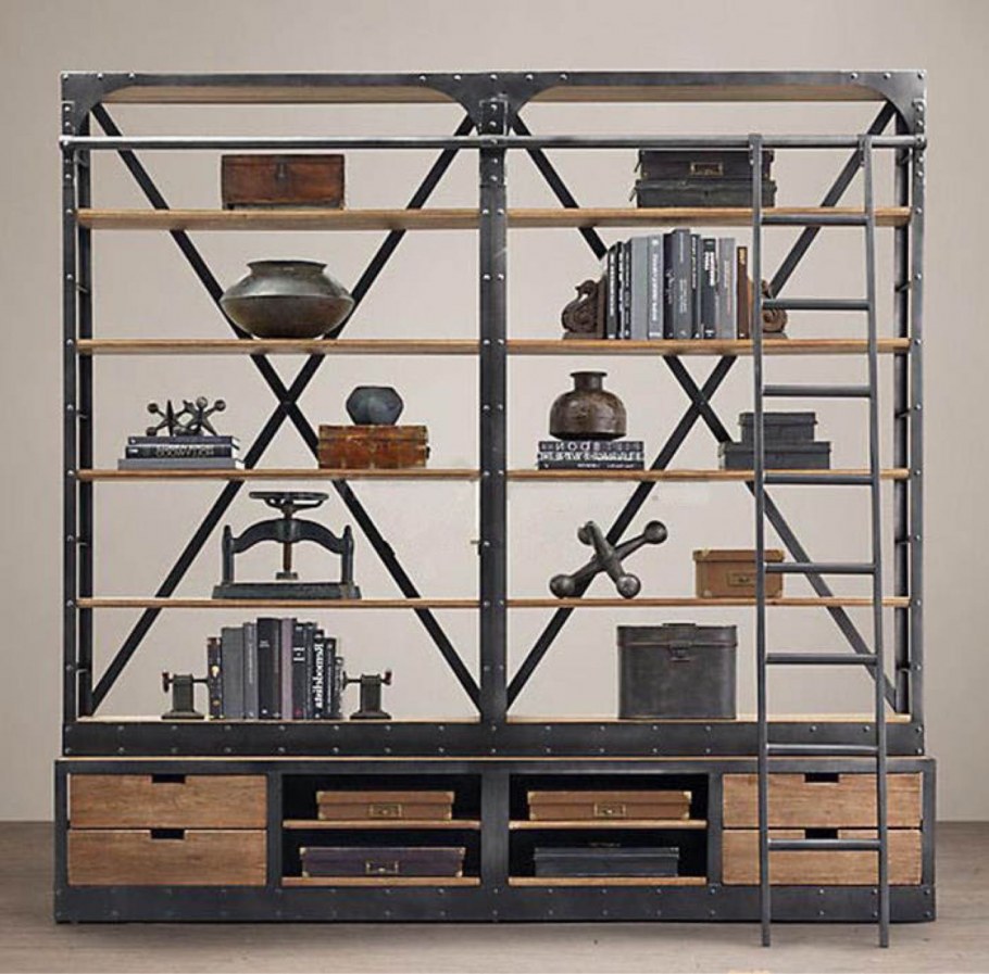 Шкаф витрина лофт Индастриал