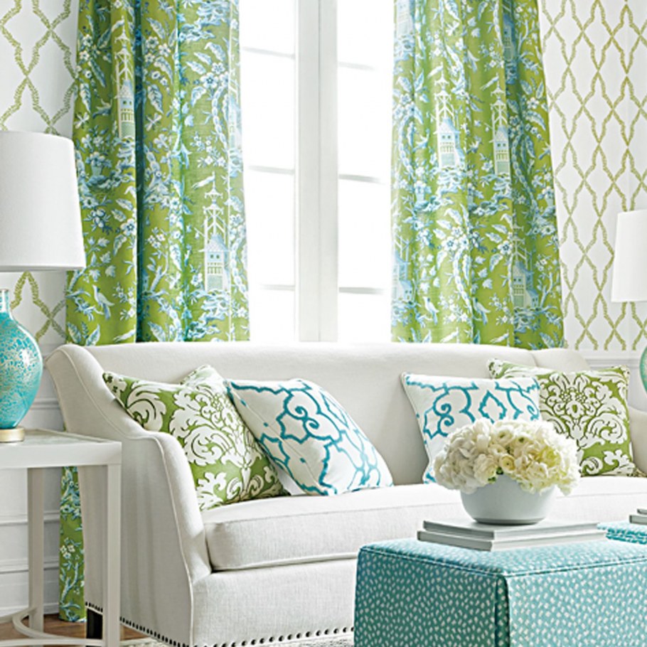 Шторы мятного цвета