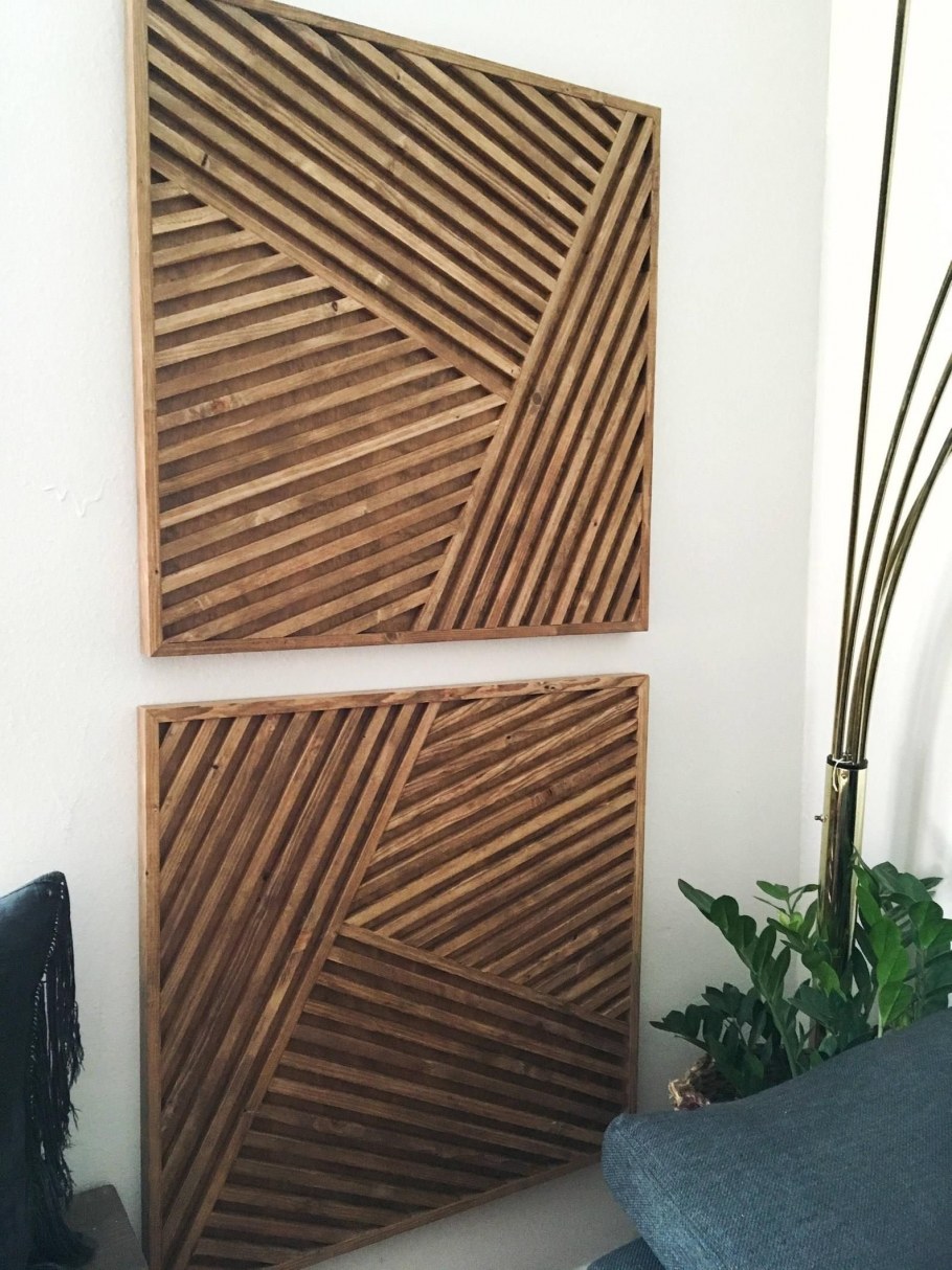 Панно из реек на стену