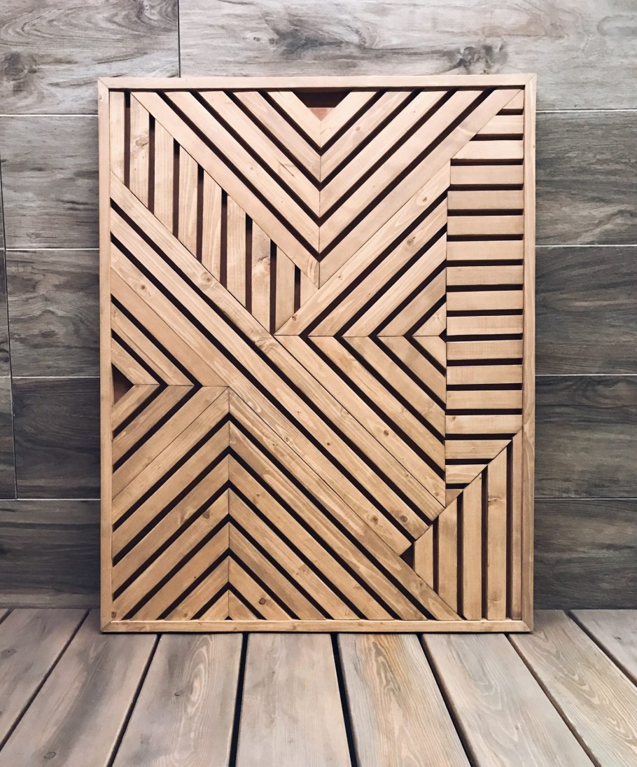 Панно из деревянных реек