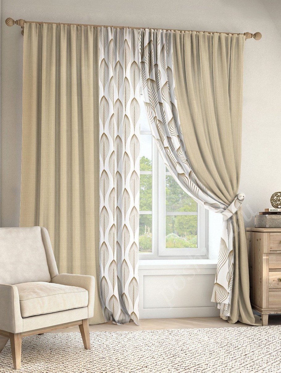 Портьеры ТОМДОМ профит на ленте 260 см