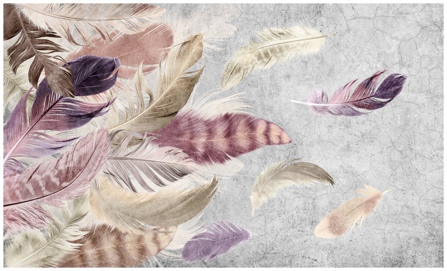 Обои с перьями на стены в Колорлоне Новосибирск