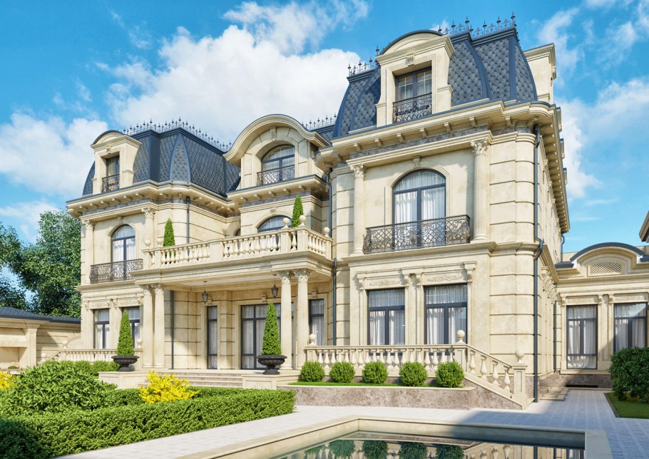 Фасады зданий в классическом стиле