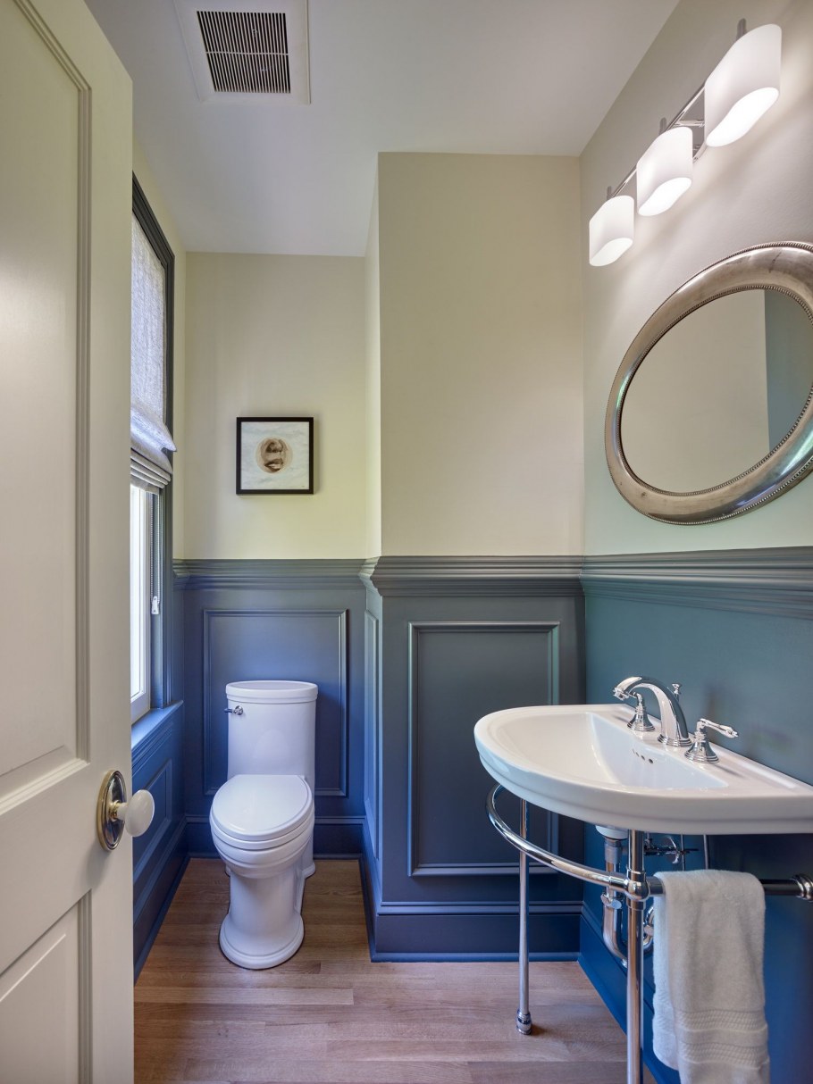 Крашеные стены в туалете