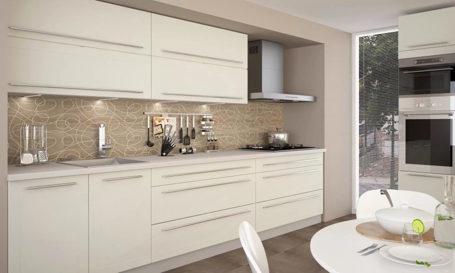 Современная кухня под дерево