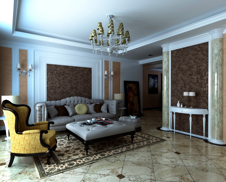 Декоративная штукатурка в прихожей