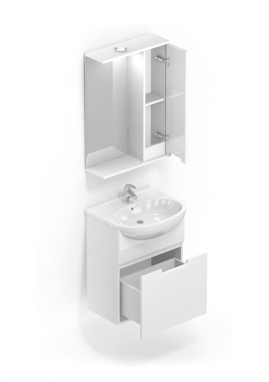 Тумба с раковиной Aquanet София 50