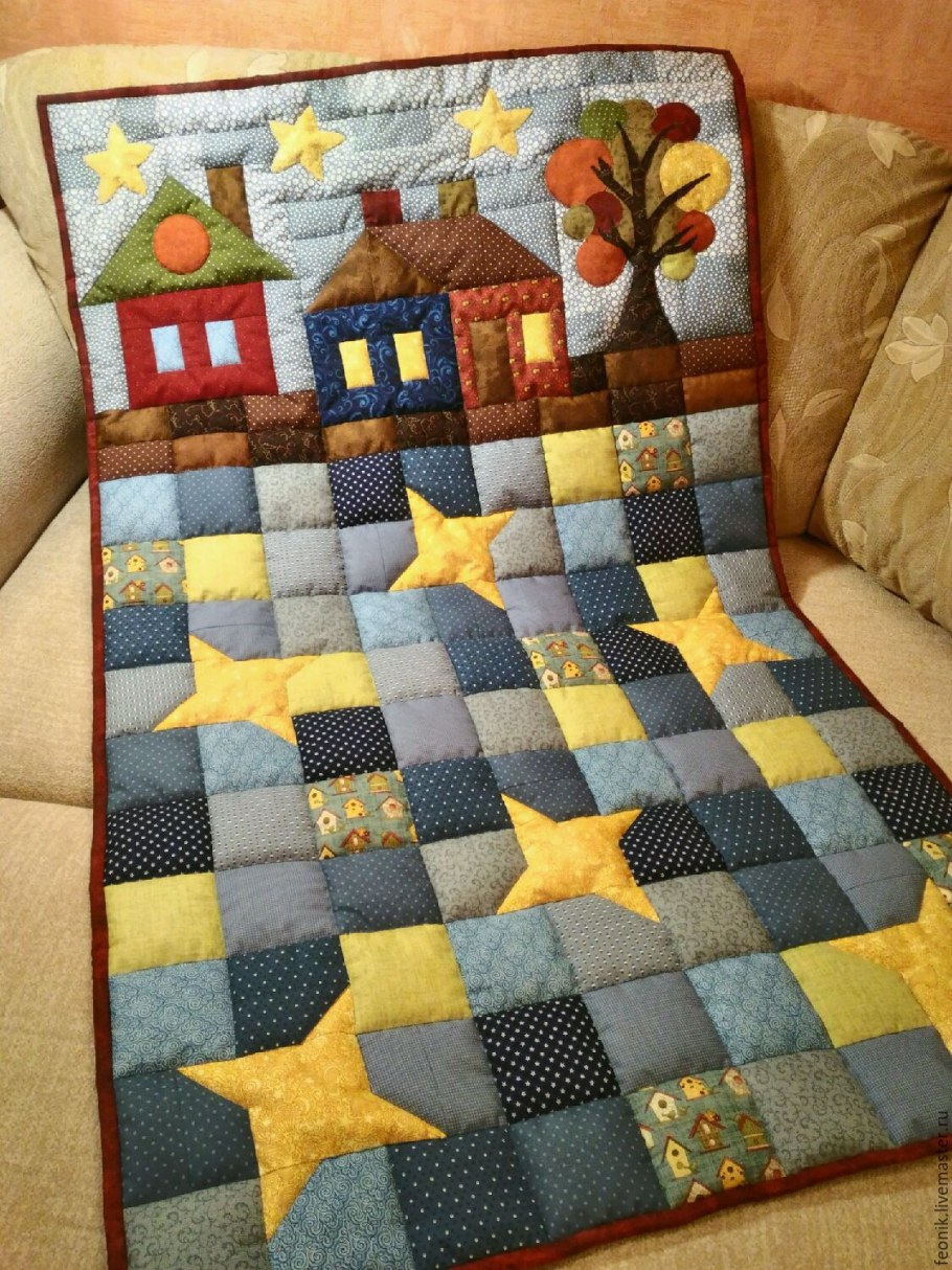 Лоскутное панно на стену