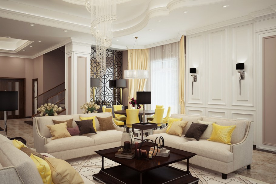 Стиль светлой гостиной