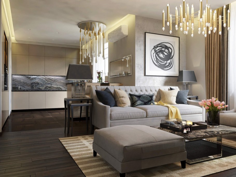 Гостиная в неоклассическом стиле