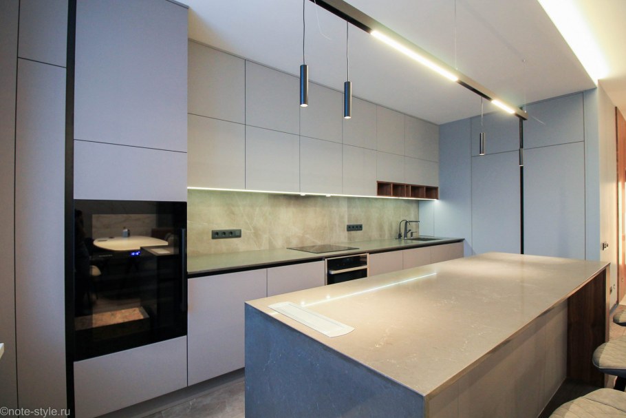 Современные кухни без ручек