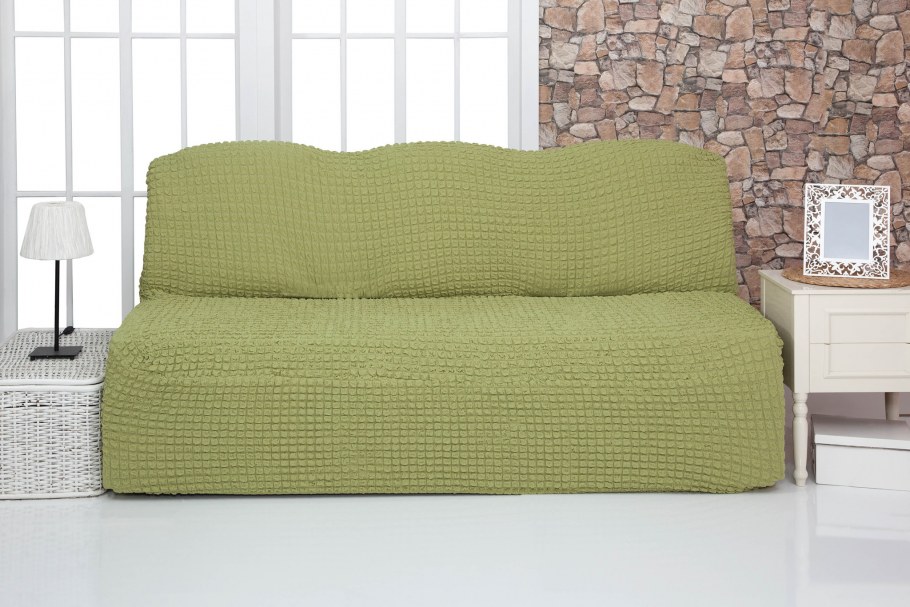 Ибица - беж. Европейский чехол "Belmarti" на диван без подлокотников