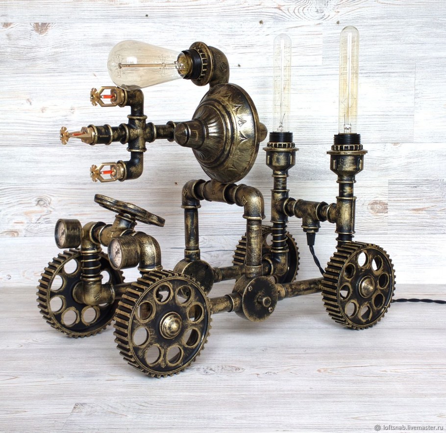 Кровать лофт Индастриал стимпанк