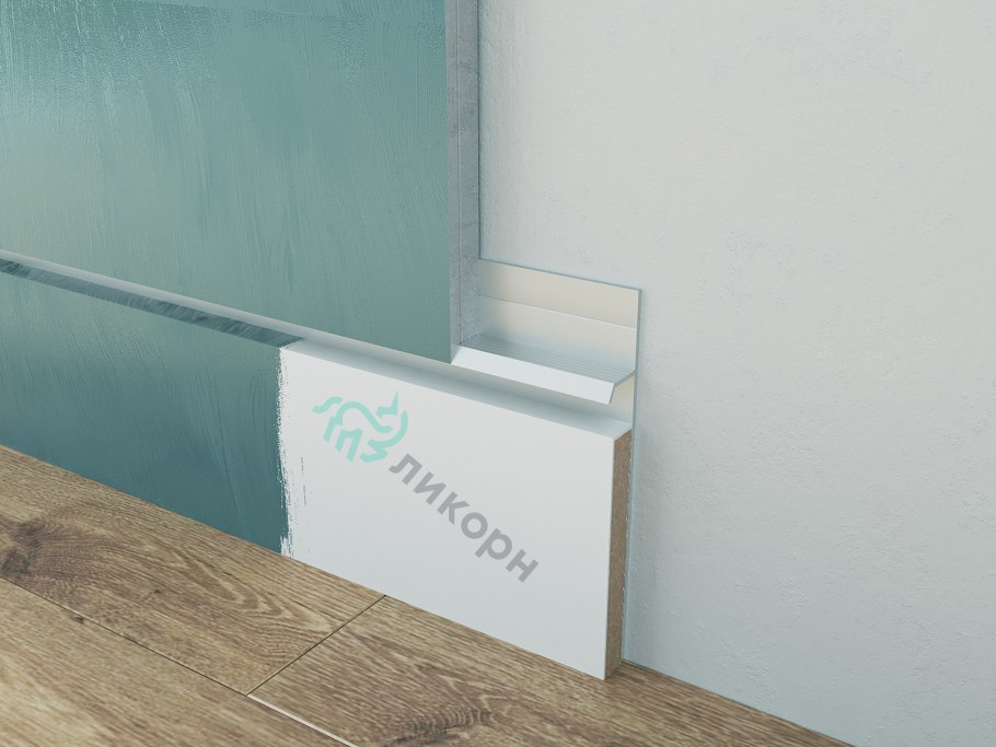 Нержавейка хром плинтус 100 мм