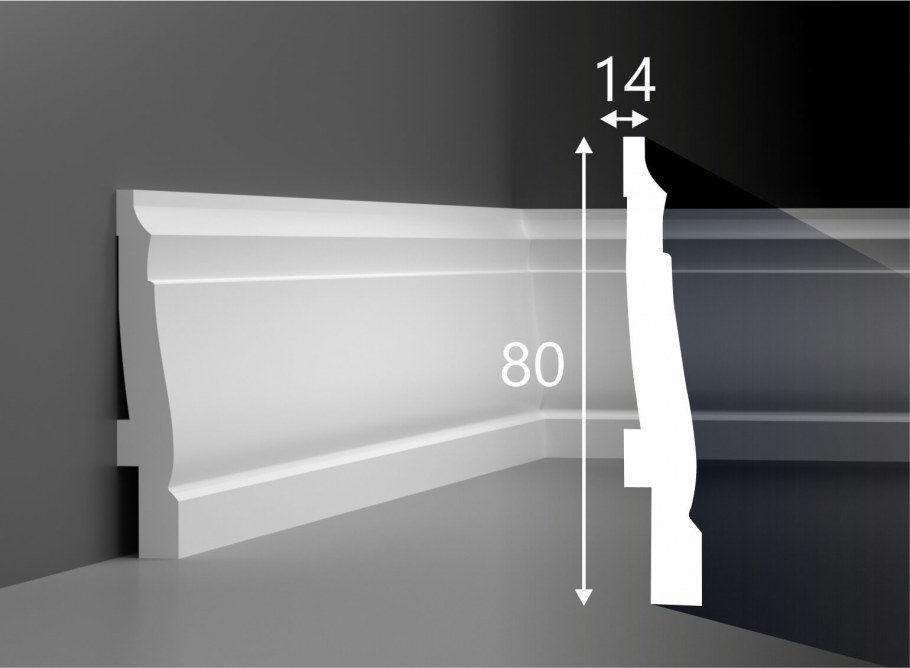 Плинтус алюминиевый анодированный 100 мм