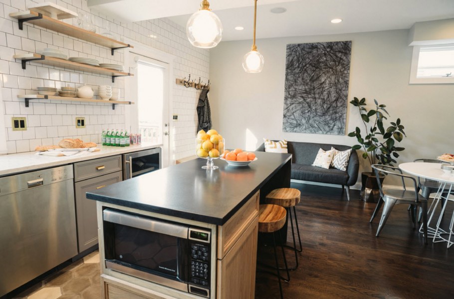 Кухня 12 кв метров с островком