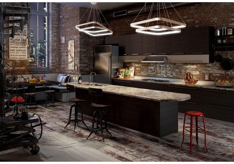 Кухня в стиле лофт 14м2