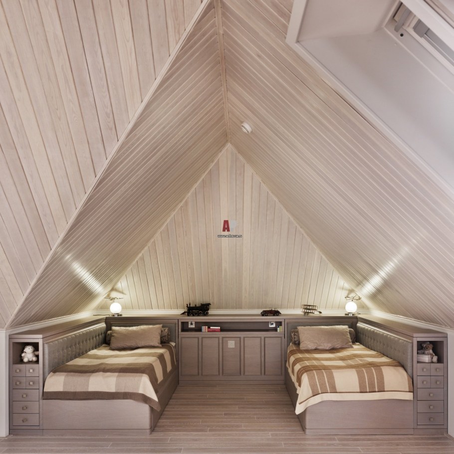 Отделка мансарды