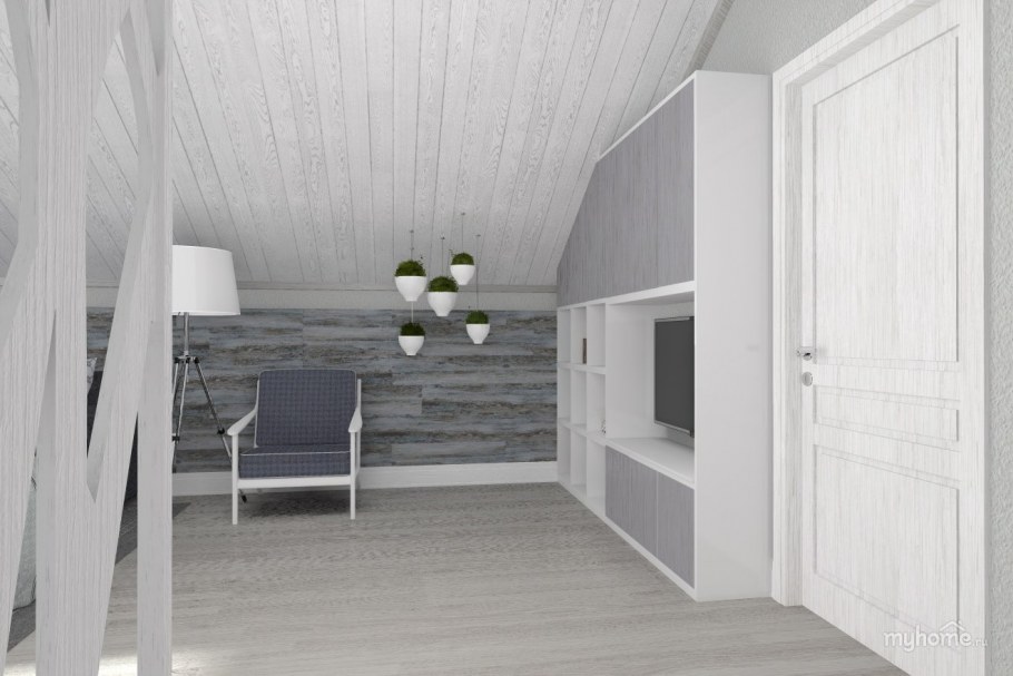 Мансардный потолок вагонка