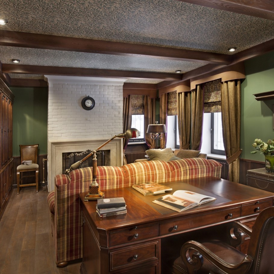 Кабинет интерьер староанглийский