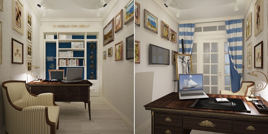 Маленький кабинет в английском стиле