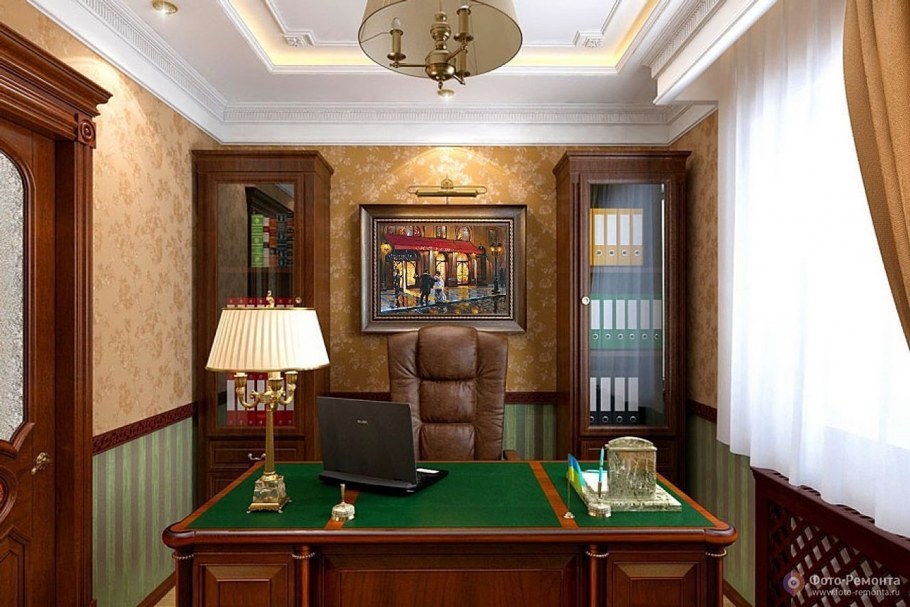 Домашний кабинет в классическом стиле