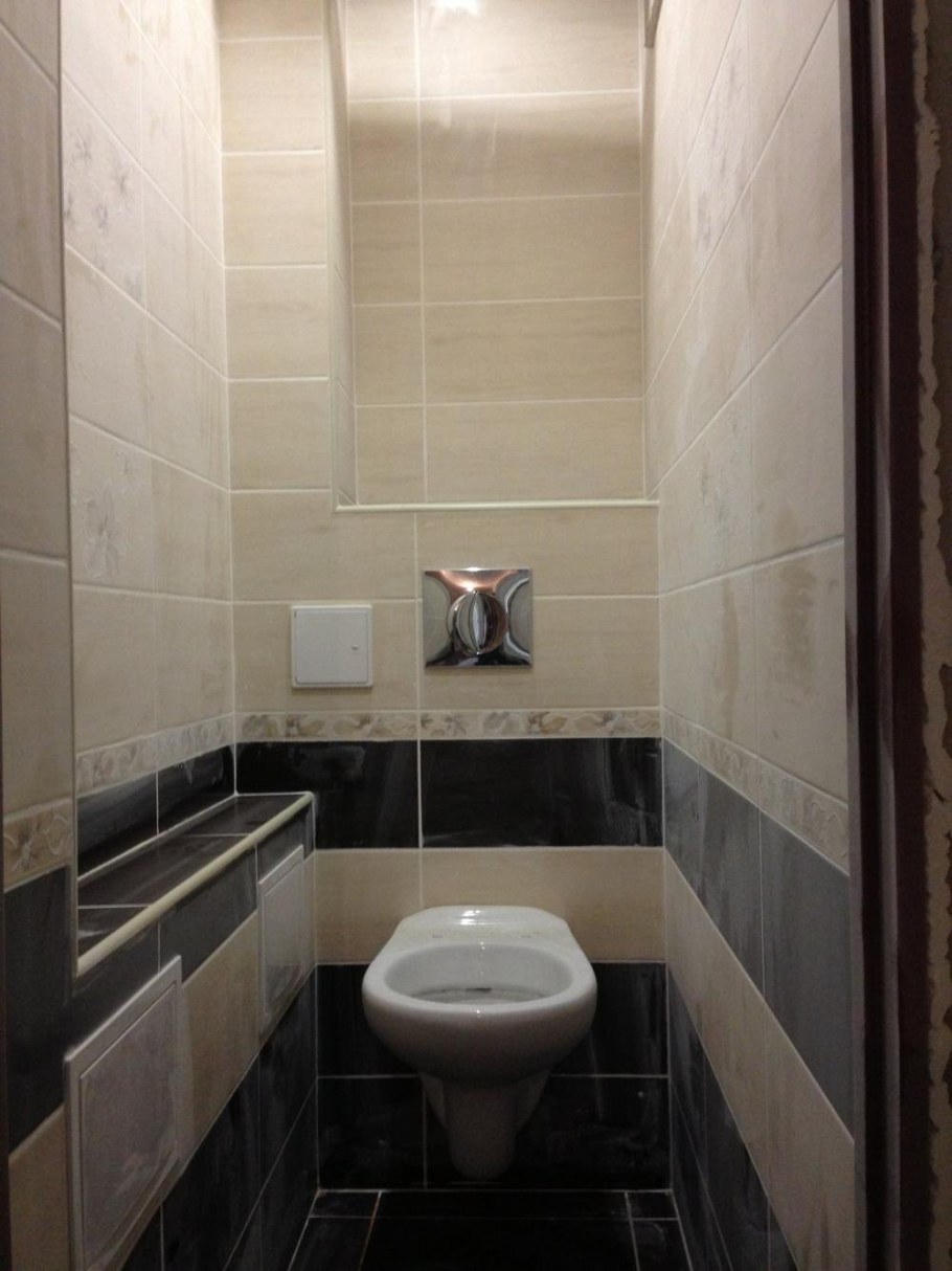 Отделка туалета плиткой