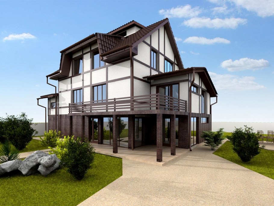 Фахверк на цоколе