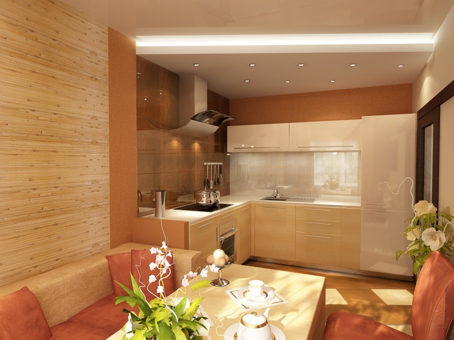 Красивые фотообои на кухню