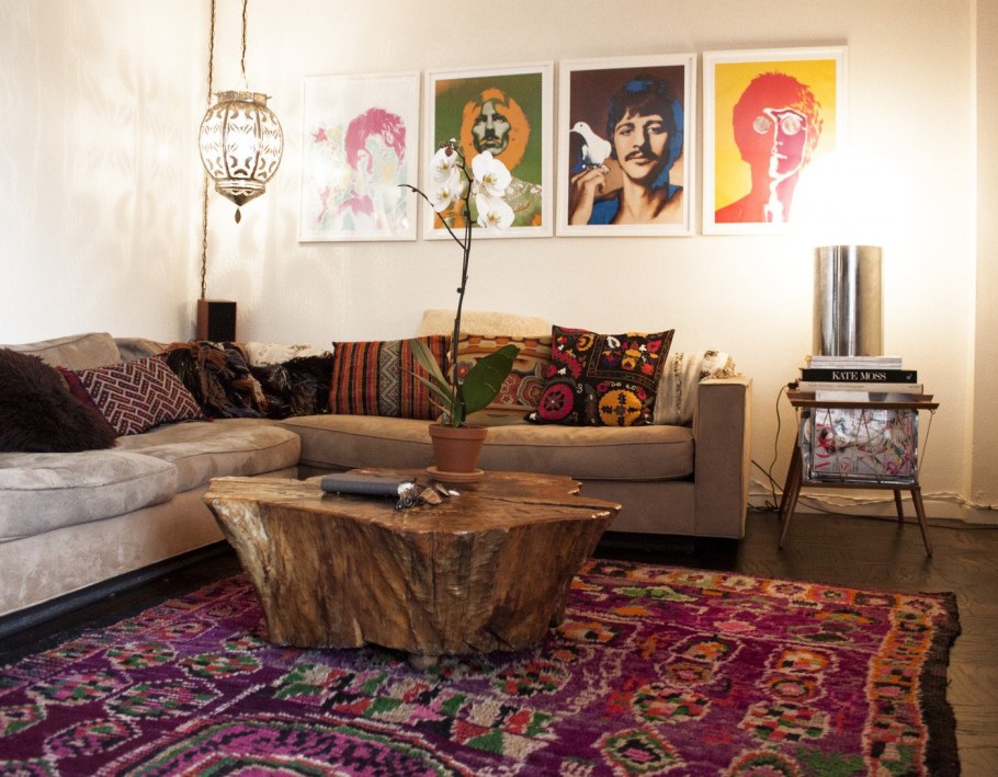 Стиль гостиной Bohemian