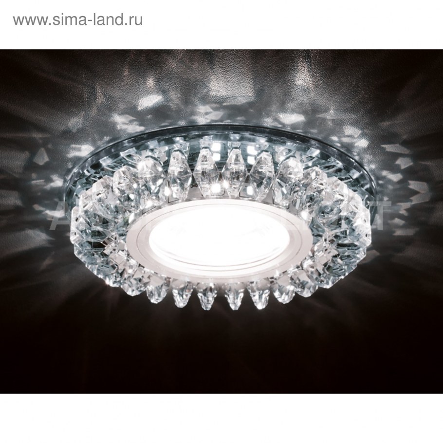 Светильник точечный Ambrella Light s220 Ch хром прозрачный mr16 хрусталь