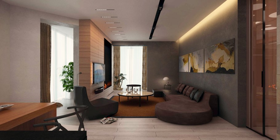 Интерьер квартиры в цвете какао