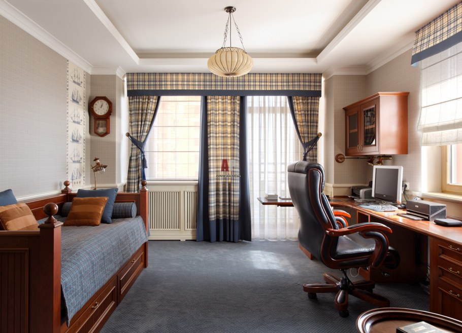 Комната для мальчика подростка в классическом стиле