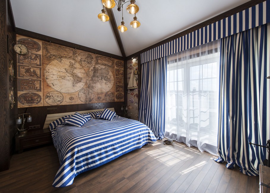 Спальня в морском стиле