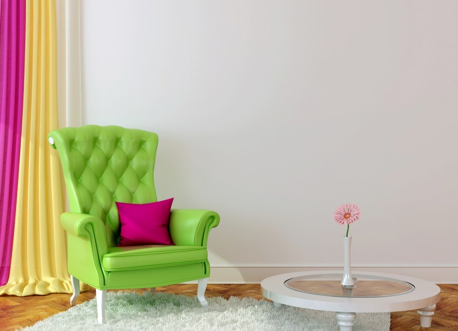 Салатовый цвет стен