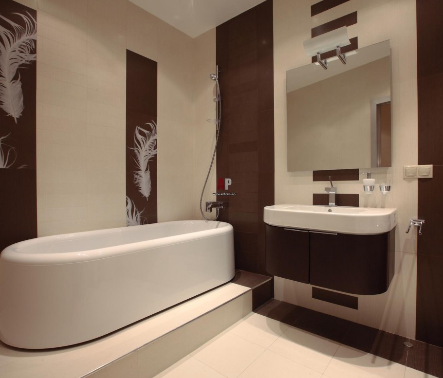 Ванная в шоколадных тонах