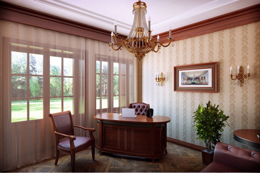 Кабинет в классическом стиле