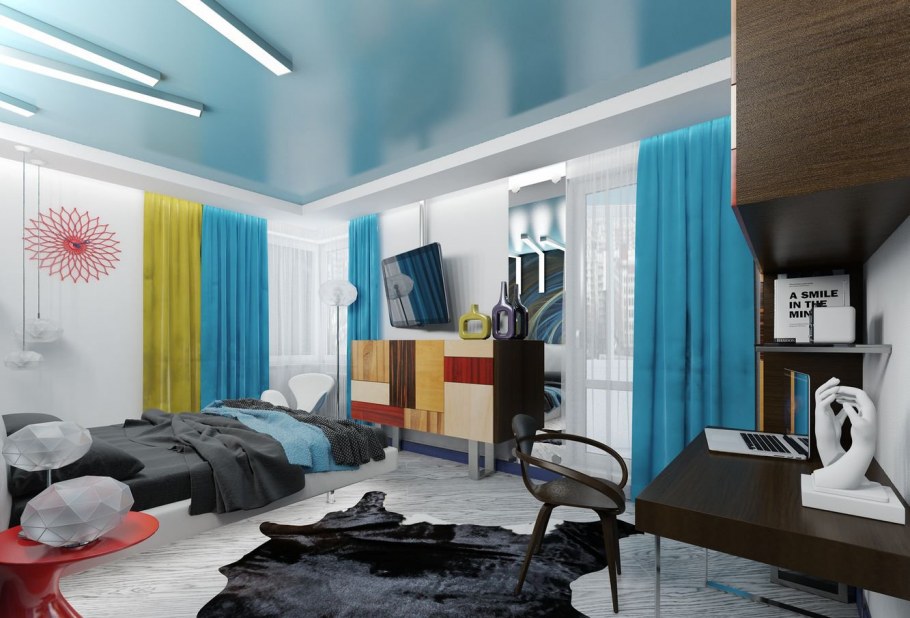 Стиль Авангард в интерьере спальни