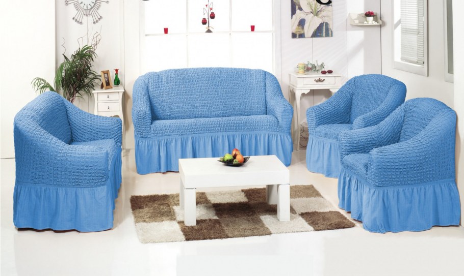 Комплект чехлов на 3х местный диван и 2 кресла Мелисса