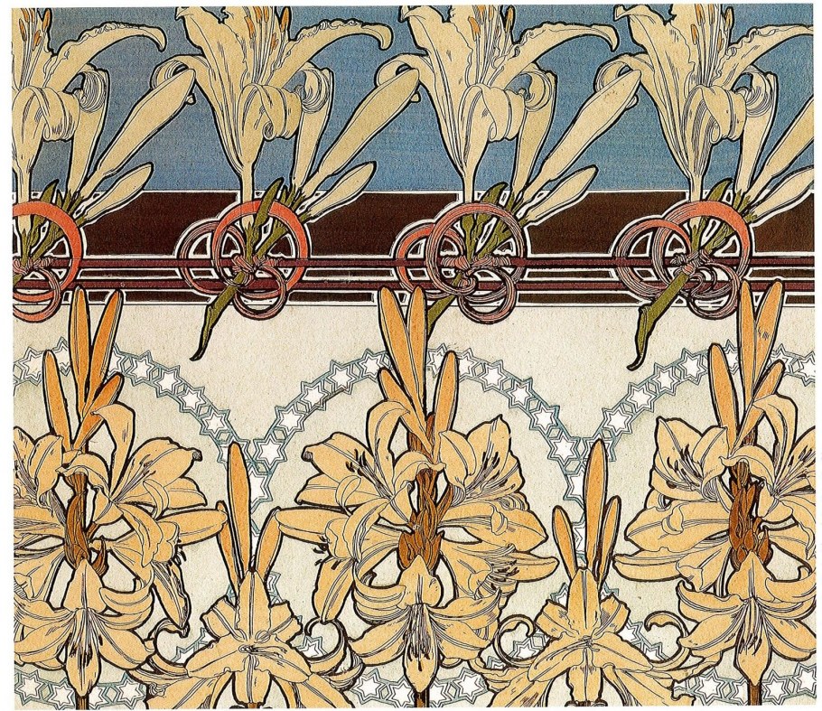 Лилии Модерн Альфонс Муха