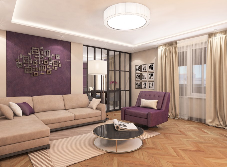 Дизайнерские проекты гостиной