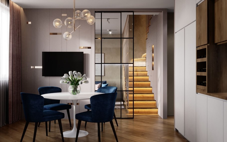 Кухня гостиная в двушке