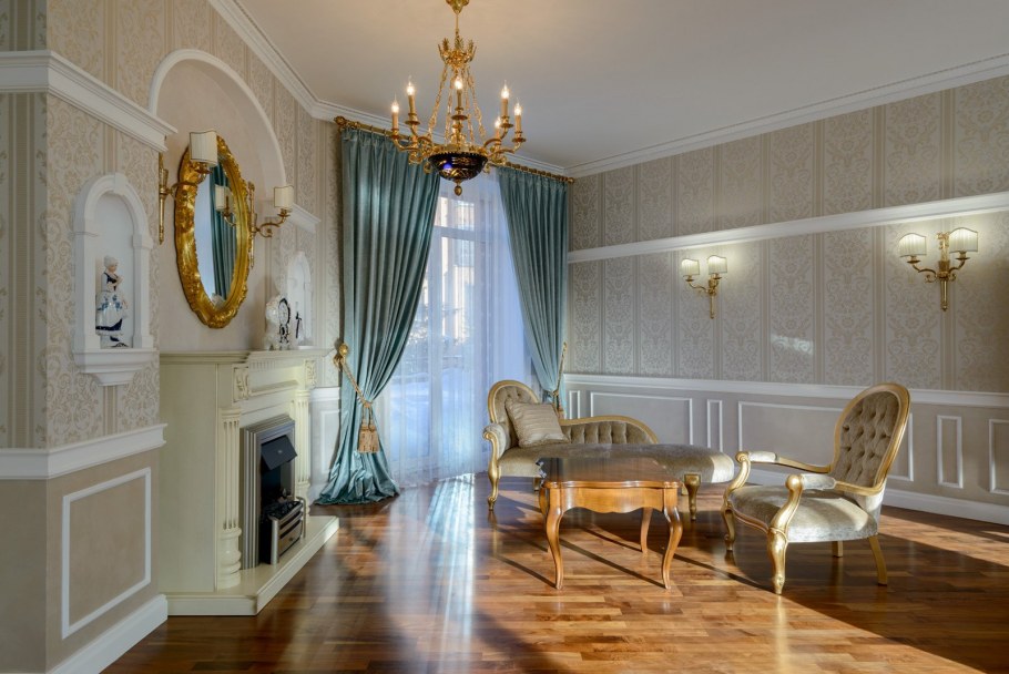 Гостиная в стиле дворянской усадьбы