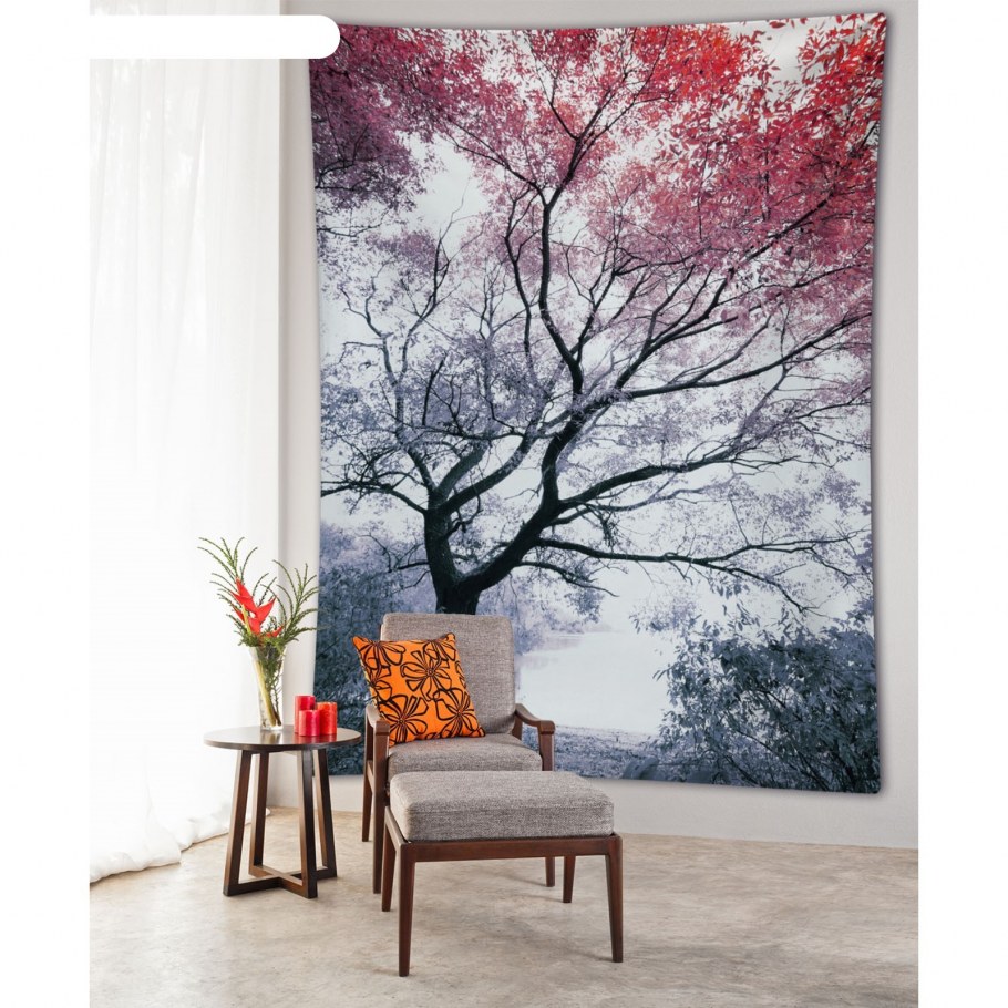 Бамбук на стене в интерьере